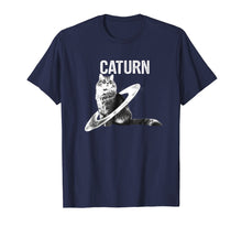 Load image into Gallery viewer, Cat in space caturn T-Shirt
