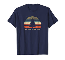 Load image into Gallery viewer, Retro Sunset North Dakota T-Shirt Pine Tree

