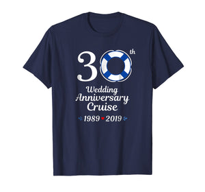 1989 2019 Wedding Anniversary Cruise 30th Tshirt