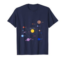 Load image into Gallery viewer, Solar System Planets T-shirt Sun and the Planets Tee Shirt
