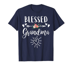 Blessed Grandma T-Shirt with floral, heart Mother's Day Gift