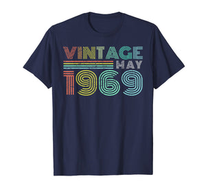 50th Birthday Gift Vintage May 1969 Fifty Years Old T-Shirt
