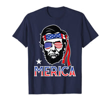 Load image into Gallery viewer, Merica Abe Lincoln T shirt 4th of July Men Boys Kids Murica
