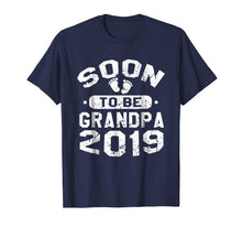 Load image into Gallery viewer, Mens Vintage Soon To Be Grandpa 2019 Shirt Pregnancy Notificatio
