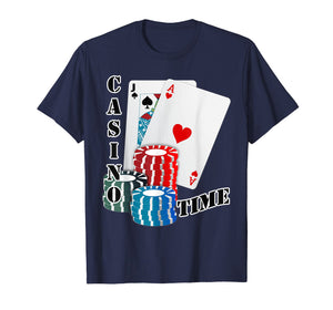Casino Time Shirt Fun Gambling T Black Jack Poker