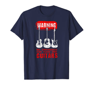 Cool Guitar Art Silhouette Rockstar Funny Slogan T-shirt