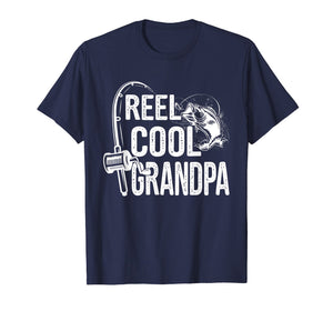 Reel Cool Grandpa T-Shirt Fishing Lover Gift For Fathers Day