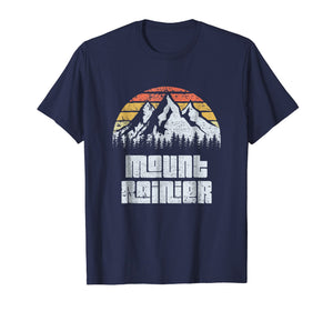 Mt. Rainier National Park Washington Mountains Retro T-shirt