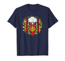 Load image into Gallery viewer, Cannabis Skull T-shirt Pot Smoking Reggae Tee
