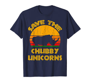 Save the Chubby Unicorns T Shirt Rhino Lover Gift Tee
