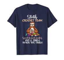 Load image into Gallery viewer, Sloth Crochet Team Speed Doesn&#39;t Matter Funny T-Shirt
