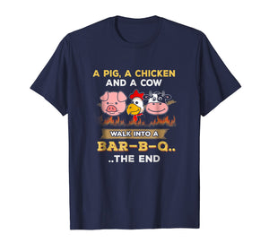 BBQ Joke T-Shirt Funny A Pig Cow Chicken Shirt