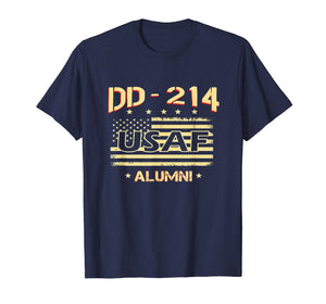Air Force Alumni DD-214 Vintage American Flag T-Shirt