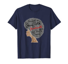Load image into Gallery viewer, Juneteenth Natural Hair Afro T-Shirt for Black Women
