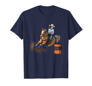 Barrel Racing Horse T Shirt Country Western Womens Girls Kid