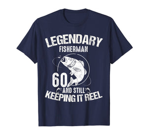 Mens Legendary Fisherman T-shirt 1959 60th Birthday Gift Fishing