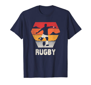 Rugby T Shirt Retro Vintage 70s 80s Style Rugger Gift