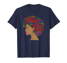 Load image into Gallery viewer, Afro Word Art Shirt For Strong Black Women Or Girl T-Shirt
