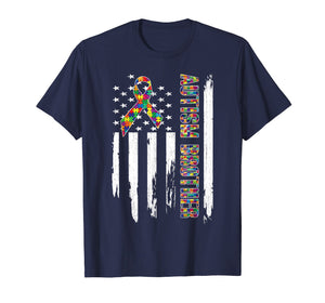 Autism Brother Shirt American Flag Autism Awareness Gift Boy