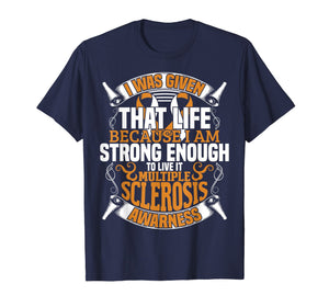 Multiple Sclerosis Awareness Orange Ribbon T Shirt