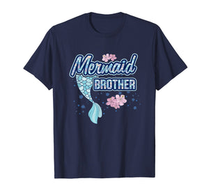 Mermaid Brother T Shirt Merbro Matching Birthday Party Gift