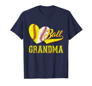 Baseball Softball Ball Heart Grandma Shirt Mother's Day Gift