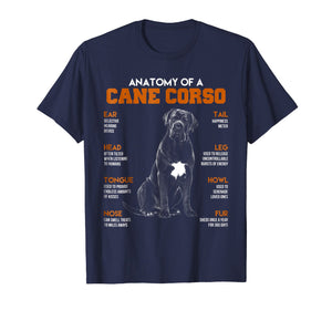 Anatomy Of A Cane Corso Dogs T Shirt Funny Gift