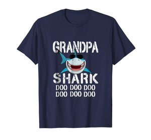 Mens Grandpa Shark Doo Doo T-Shirt Family Matching Tees