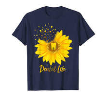 Load image into Gallery viewer, Dental Life Dental Assistant Teeth Hippie Sunflower Tshirt
