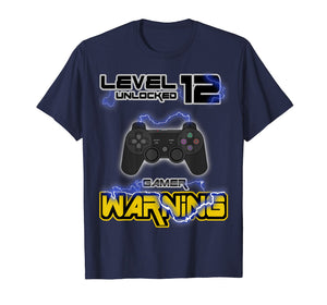 Level 12 Unlocked T-Shirt Video Gamer 12th Birthday Gift