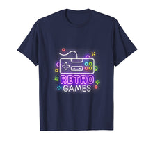 Load image into Gallery viewer, Retro Games T-Shirt Neon Glow Classic Gaming
