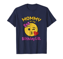 Load image into Gallery viewer, Mother of the Birthday Girl Emoji Pink Shirt Kiss Heart Tee

