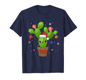 Cactus Christmas Tree Gift Santa Xmas Succulent Plant Lovers T-Shirt