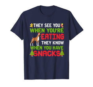 Boxer Knows When You Have Snacks Xmas Gift T-Shirt