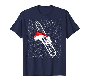 Christmas Trombone Shirt - Santa Trombone Funny Xmas Pajama T-Shirt