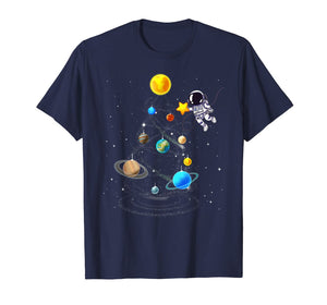 Astronaut Galaxy Planet Christmas Tree Space Lover Xmas Gift T-Shirt-1948218