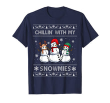 Load image into Gallery viewer, Chillin With My Snowmies Funny Ugly Christmas Pajama Xmas T-Shirt
