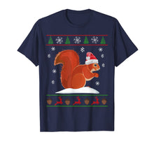 Load image into Gallery viewer, Cute Squirrel Santa&#39;s Hat Ugly Christmas Sweater Tee Xmas T-Shirt
