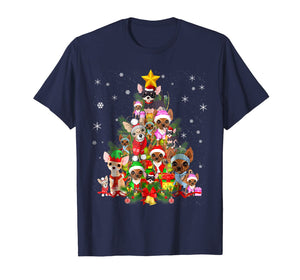 Chihuahua Christmas Tree T Shirt Xmas Gift For Chihuahua Dog T-Shirt