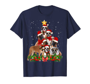 Boxer Christmas Tree Xmas Gift For Boxer Dog T-Shirt