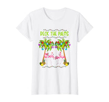 Load image into Gallery viewer, Deck the Palms Merry Flamingo Christmas T-shirt | funny tees
