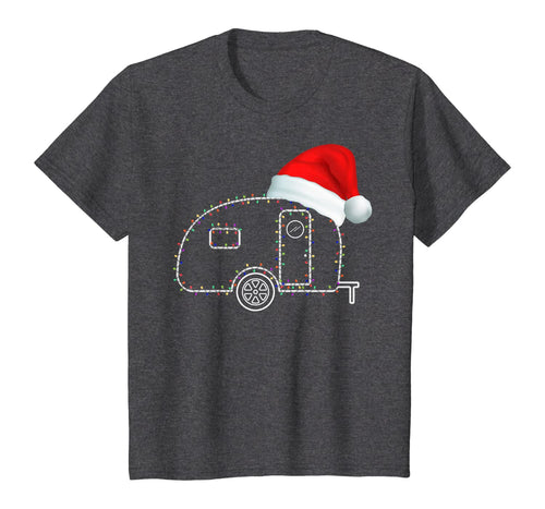 Camping Van Santa Hat Xmas Lights Camper Merry Christmas T-Shirt