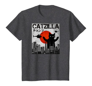Vintage CATZILLA Japanese Sunset Style - Cat lovers T-Shirt