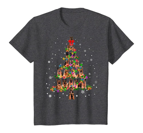 Cute German Shepherd dog Christmas Tree gift decor Xmas tree T-Shirt