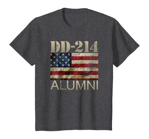 DD-214 Army Alumni Vintage American Flag T Shirt