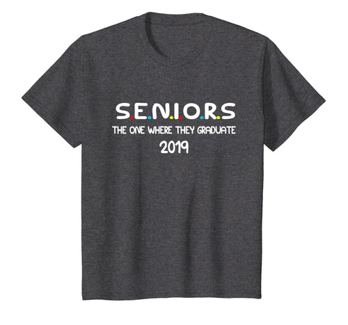 Vintage The One Where They Graduate Seniors 2019 T-Shirt