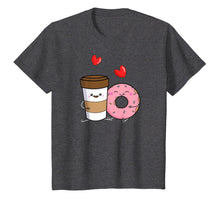 Load image into Gallery viewer, Coffee And Donuts Shirt Cute Kawaii T-Shirt Dark
