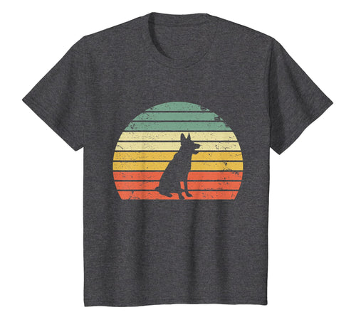 Vintage Retro German Shepherd Shirt Sunset Colorful Tshirt