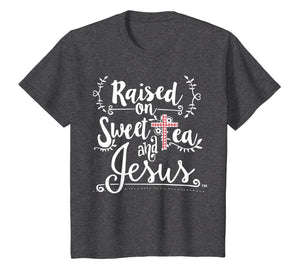 Raised on Sweet Tea & Jesus - Jesus Surfed Christian T-Shirt