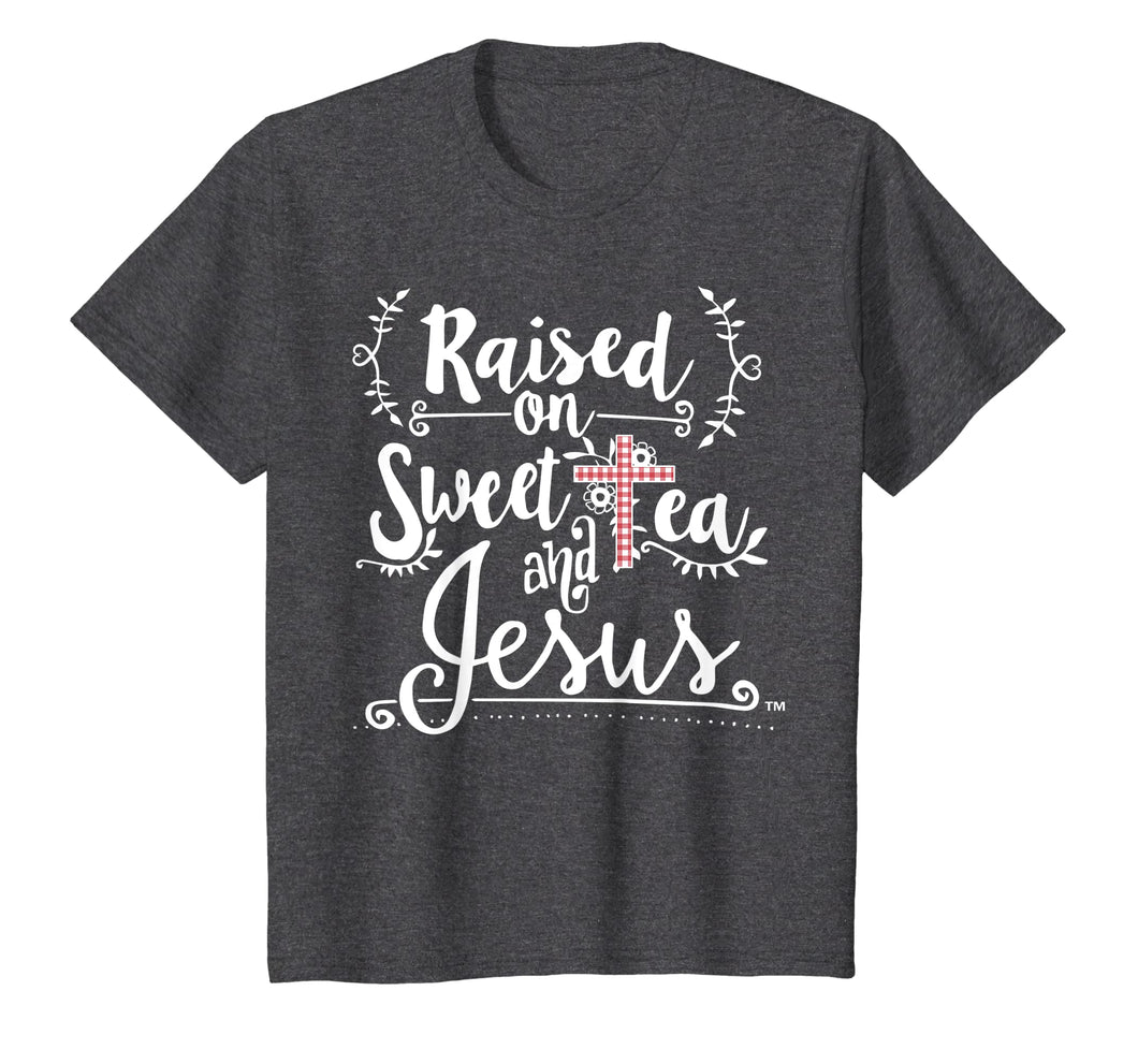 Raised on Sweet Tea & Jesus - Jesus Surfed Christian T-Shirt